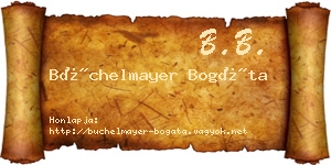Büchelmayer Bogáta névjegykártya